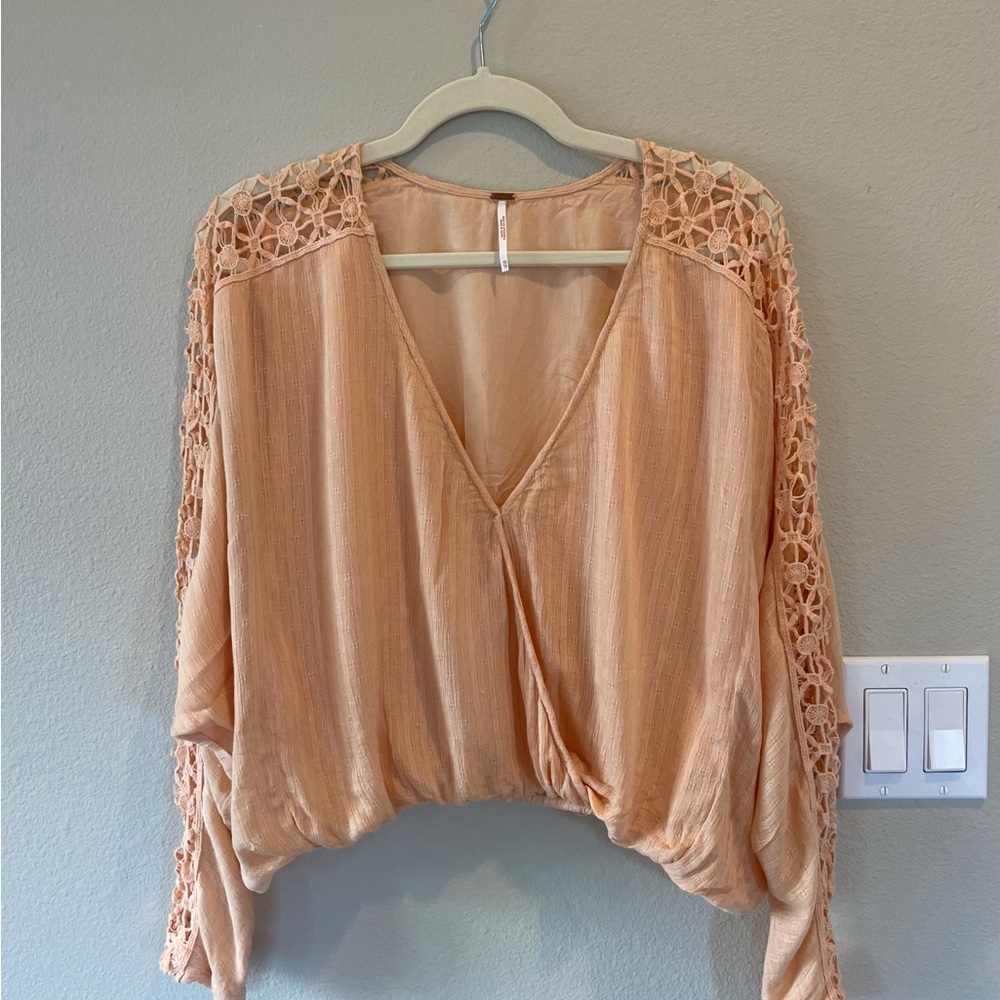 Free People Runaway Crochet Blouse - Picture 2 of 9